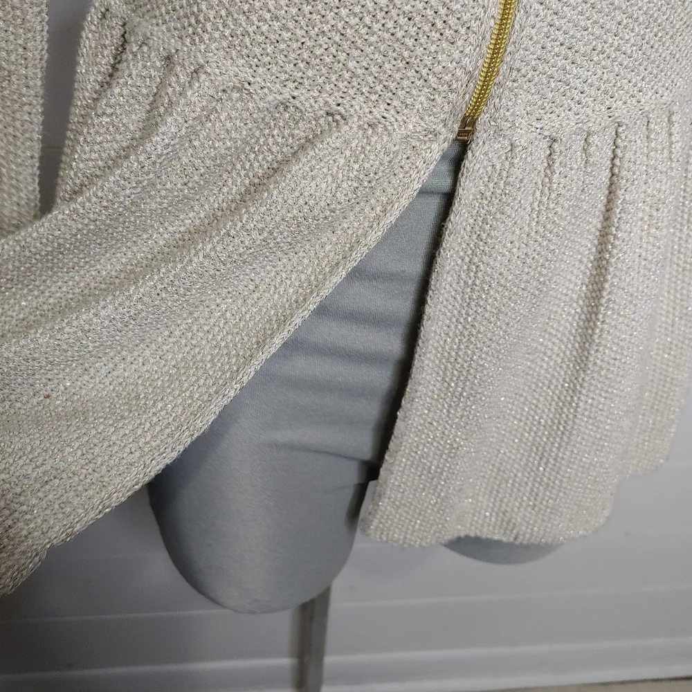 Zara sparkly peplum cardigan size S - Picture 6 of 14